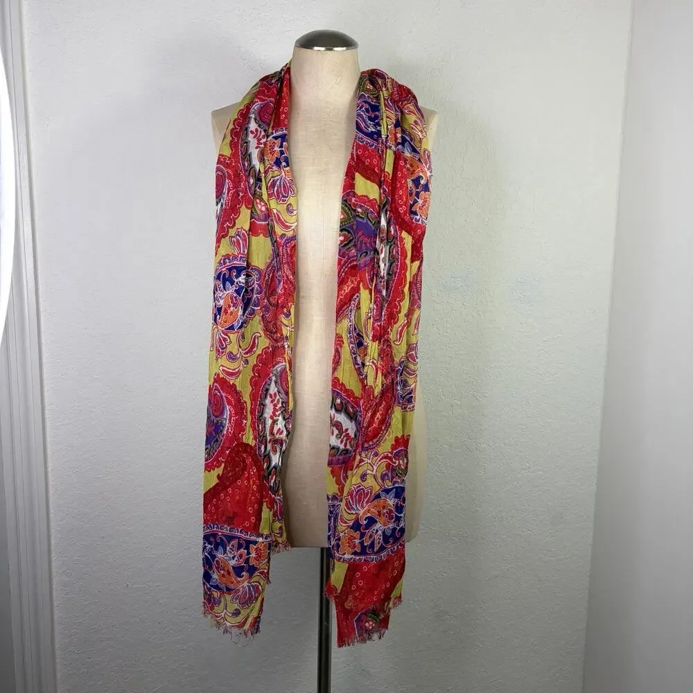Tommy Bahama Paisley Print Scarf, rectangular, unknown material, boho, casual